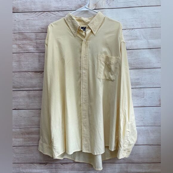 NEW WITH TAGS BASS SOFT CORDUROY SHIRT IN PALE YELLOW - Picture 1 of 5